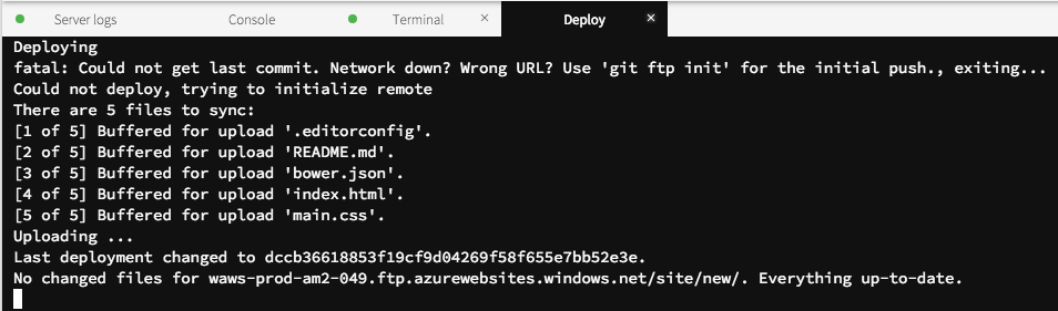 Git-ftp: Deploy example